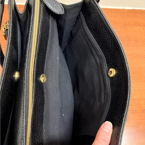 Vintage Relic Leather Black Shoulder Bag Purse Pebbled EUC - Picture 7 of 13